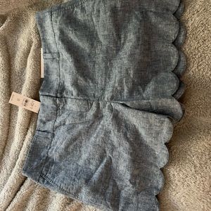 Brand New Scalloped Loft Shorts